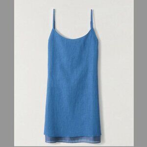 Chic Blue Spaghetti Strap Mini Dress